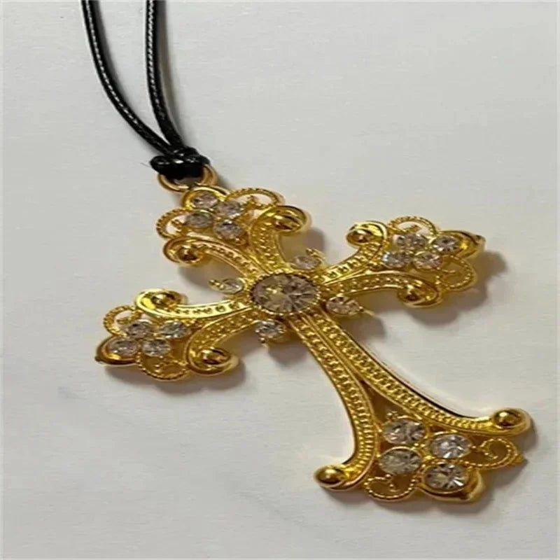 Rhinestone Cross Necklace