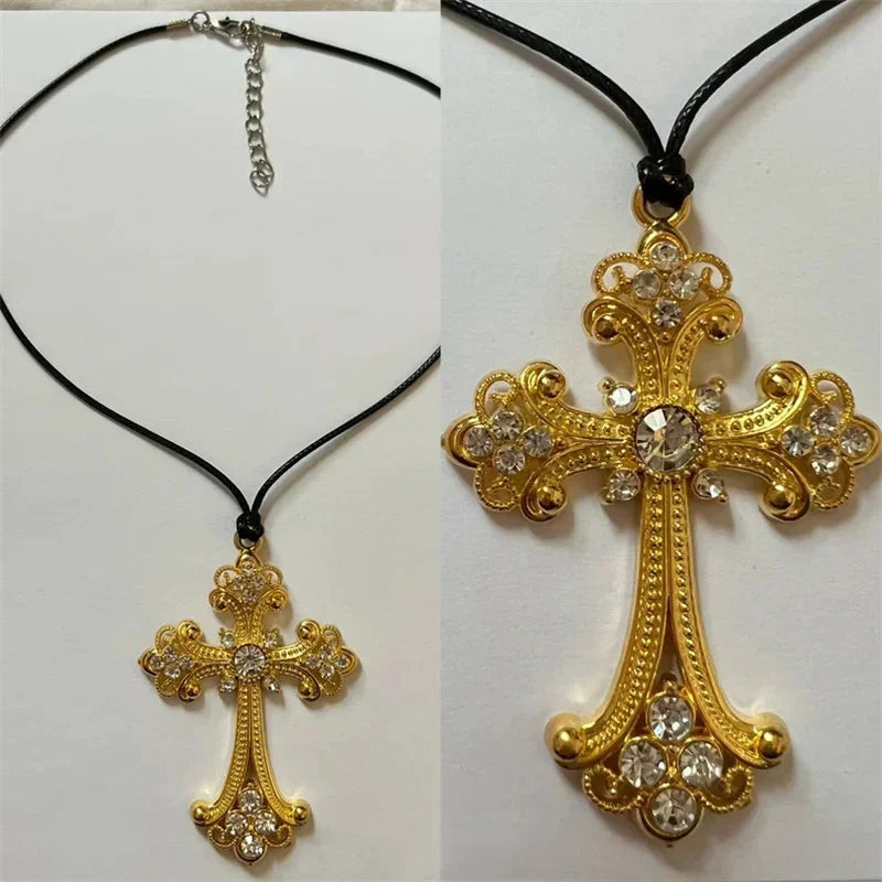 Rhinestone Cross Necklace