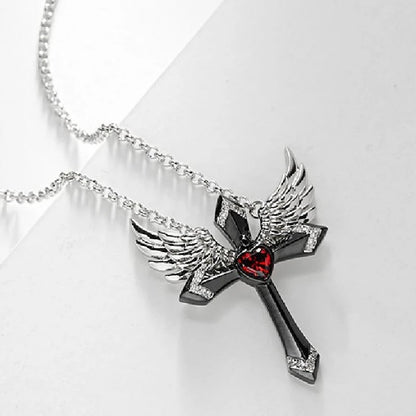 Angel Wings Cross Necklace