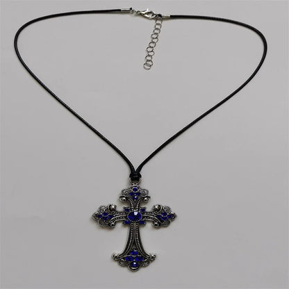 Rhinestone Cross Necklace