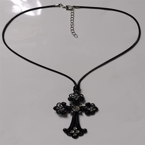 Rhinestone Cross Necklace