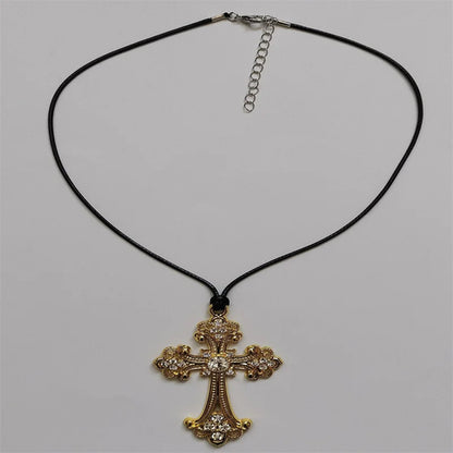 Rhinestone Cross Necklace